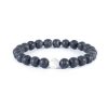 White Howlite Lava Stone Crystal Bracelet