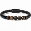 Magnetic Clasp Tiger Eye Lava Stone Anti Crystal Bracelet