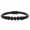 Magnetic Clasp Lava Stone Crystal Bracelet