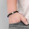 Magnetic Clasp Tiger Eye White Howlite Genuine Leather Crystal Bracelets - Image 5