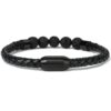 Magnetic Clasp Genuine Leather Diffuser Crystal Bracelets - Image 2