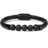 Magnetic Clasp Genuine Leather Diffuser Crystal Bracelets