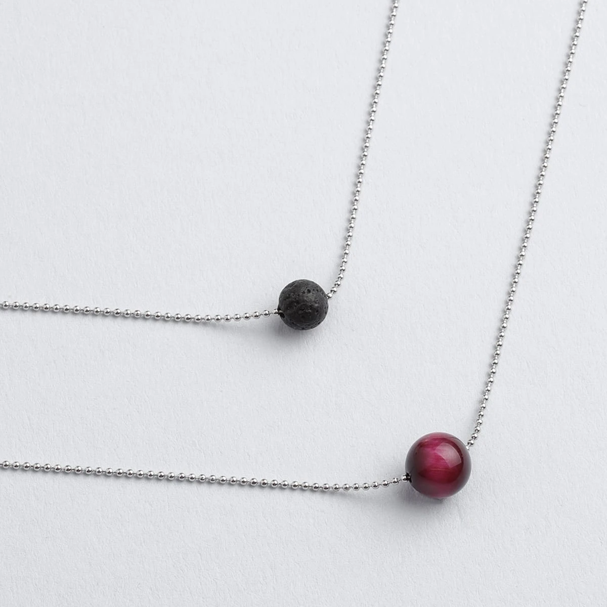 Pure Diffuser Crystal Necklace - Pink Tiger's Eye - Image 3
