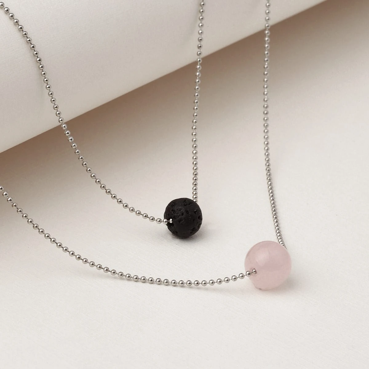 Pure Diffuser Crystal Necklace - Rose Quartz - Image 3