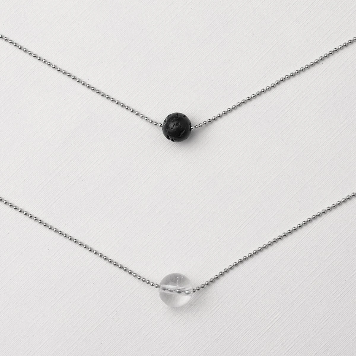 Pure Diffuser Crystal Necklace - White Crystal - Image 5