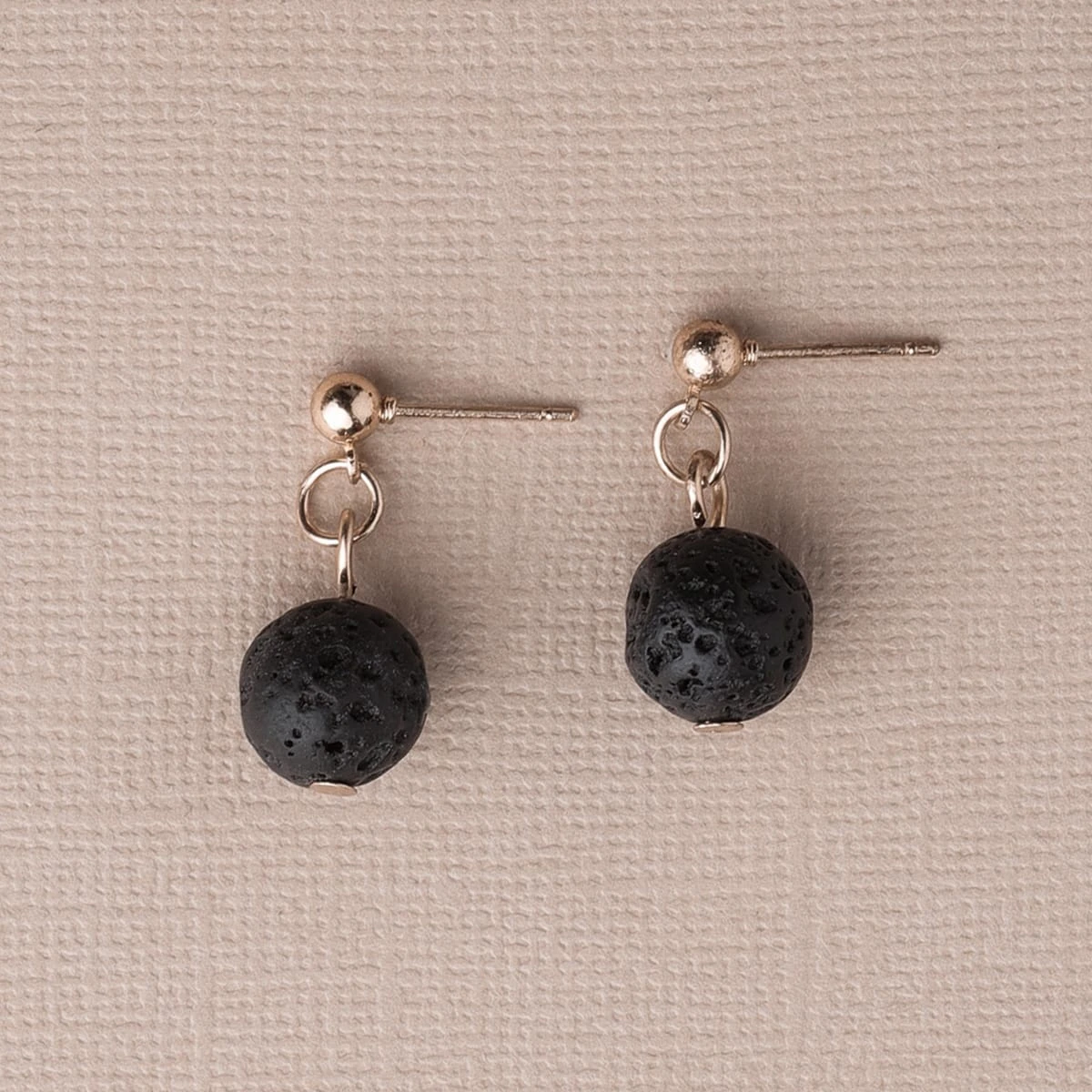 Single Lava Stone Diffuser Crystal Earrings - Image 7