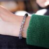 Glow Glass (Grey) Crystal Bracelet - Image 5