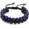 Lava Rock Stone Crystal  Bracelet - Blue tigers eye - Image 4