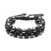 Lava Rock Stone Crystal  Bracelet- Hematite