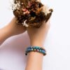 Lava Stone Crystal Bracelet- Blue - Image 6