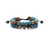 Lava Stone Crystal Bracelet- Blue