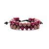 Lava Stone Crystal Bracelet - pink