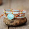 Natural Amazonite Wrap Bracelets - Image 3